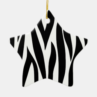 Zebra stripes ceramic ornament