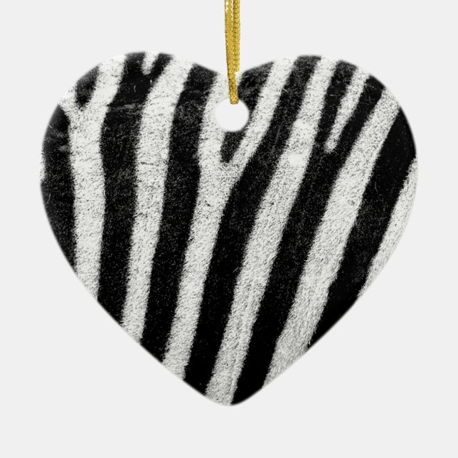 zebra Stripes Ceramic Ornament (Front)