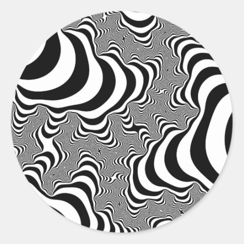 Zebra Stripes Classic Round Sticker