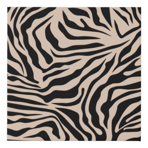 Zebra Stripes Cream Beige Black Wild Animal Print