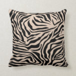 Zebra Stripes Cream Beige Black Wild Animal Print Throw Pillow<br><div class="desc">Zebra Print – cream beige and black pattern - wild animal print.</div>