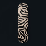 Zebra Stripes Cream Beige Black Wild Animal Skateboard<br><div class="desc">Zebra Print – cream beige and black pattern - wild animal print.</div>