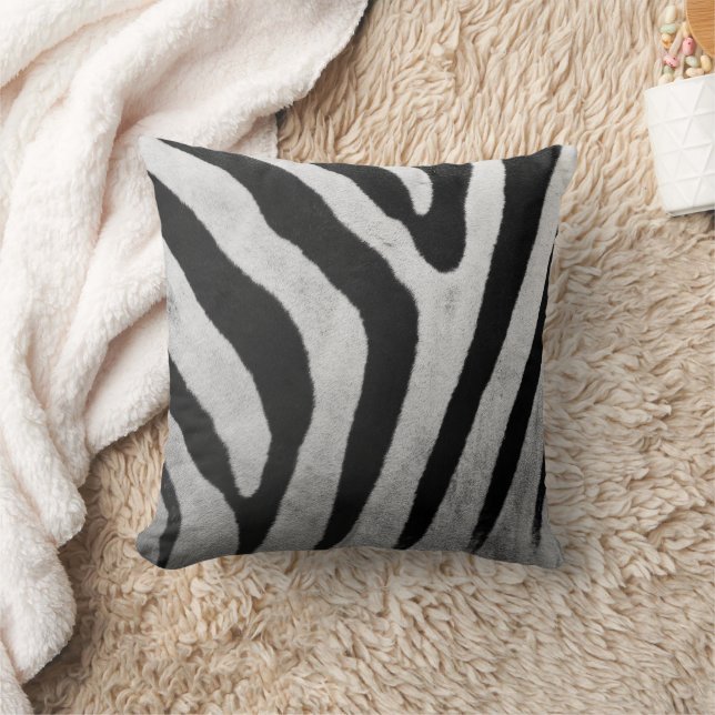 "Zebra Stripes" Decorative Throw Pillow  (Blanket)