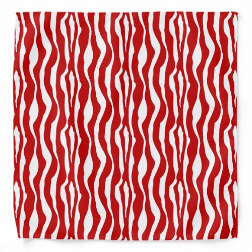 Zebra stripes _ Deep Red and White Bandana