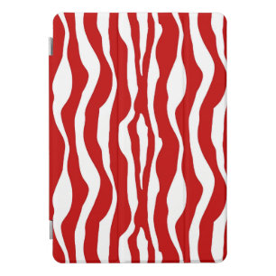 Zebra stripes - Deep Red and White iPad Mini Case