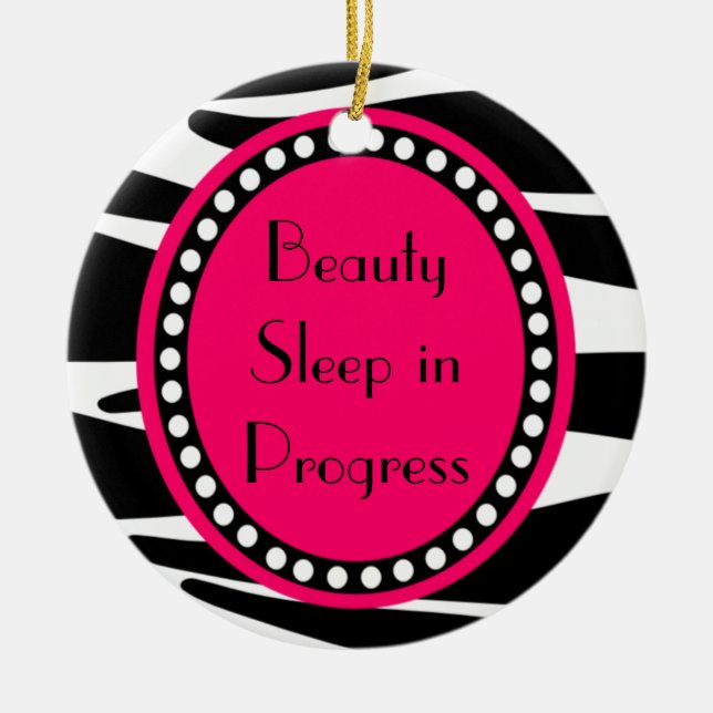 Zebra Stripes Drama Queen Door Hanger Ornament (Front)