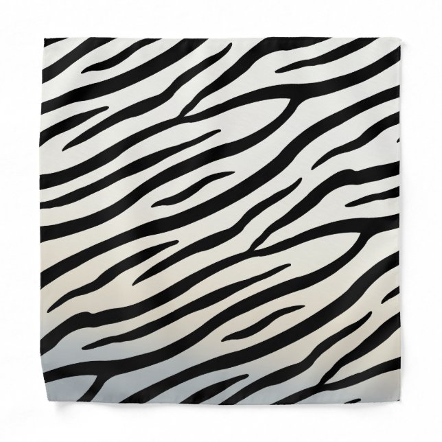 Zebra Stripes Exotic Animal Print Bandana (Front)
