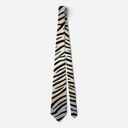 Zebra Stripes Exotic Animal Print Neck Tie