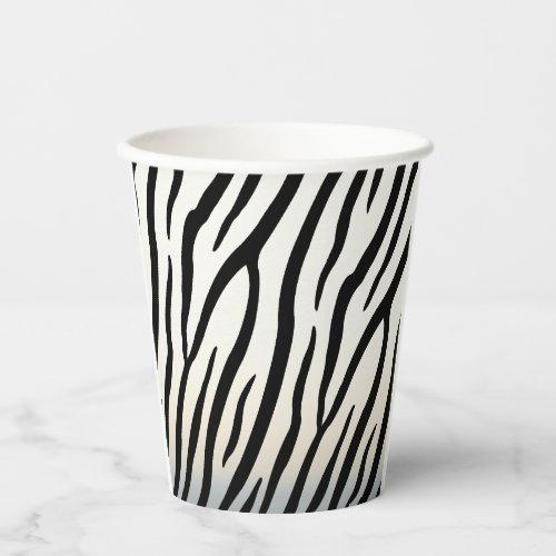 Zebra Stripes Exotic Animal Print Paper Cups