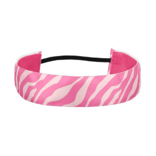 Zebra stripes - Fuchsia and light pink Athletic Headband