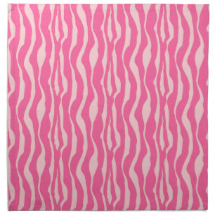 Zebra stripes - Fuchsia and light pink Cloth Napkin