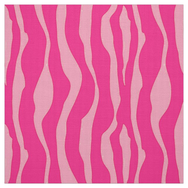 Zebra stripes - Fuchsia and light pink Fabric (Swatch)