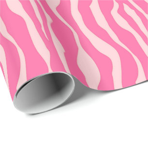 Zebra stripes - Fuchsia and light pink Wrapping Paper