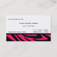Zebra Stripes Fuschia Business Card at Zazzle