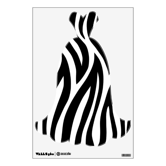 Zebra Stripes Gown Wall Sticker (Front)