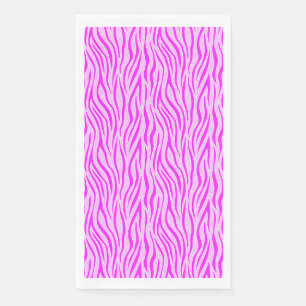 Zebra Stripes in a Powder Pink Safari Print Paper Guest Towels