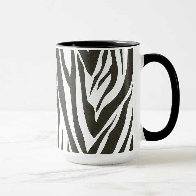 Zebra stripes in black and white mug (Right)