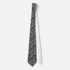 Zebra Stripes In Black On Pale Gray Necktie at Zazzle