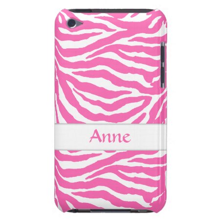 Zebra Stripes In Hot Pink On Ipod Touch Case-mate Ipod Case-mate Case