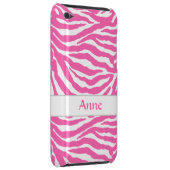 Zebra Stripes In Hot Pink On iPod Touch Case-Mate iPod Case-Mate Case (Back/Right)