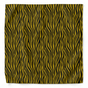 Zebra Stripes in Safari Black and Brown Bandana