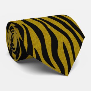 Zebra Stripes in Safari Black and Brown Neck Tie