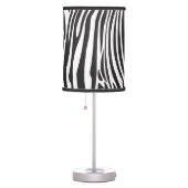 Zebra Stripes Jungle Black and White Pattern Table Lamp (Right)