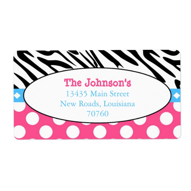 Zebra Stripes Label (Front)