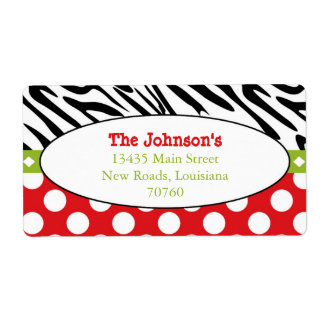 Zebra Stripes Label