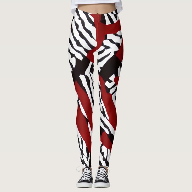 Zebra Stripes Leggings (Front)