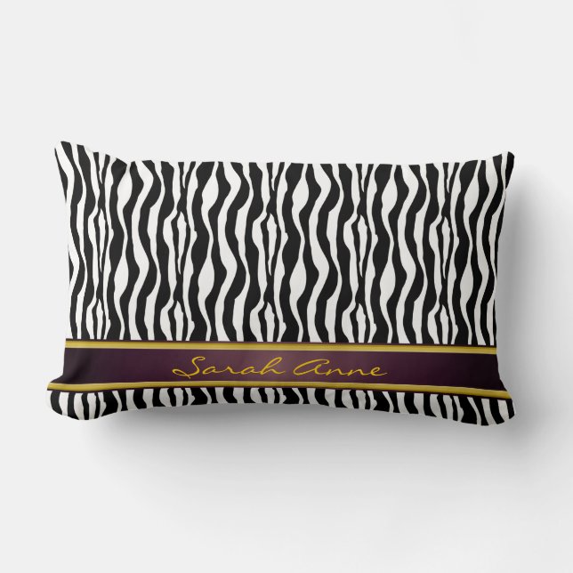 Zebra Stripes Lumbar Pillow (Front)