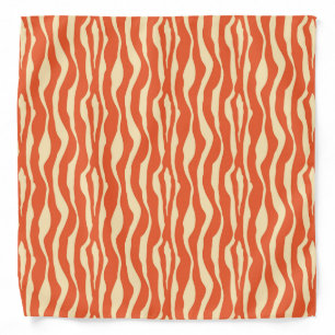 Zebra stripes - Mandarin and light orange Bandana