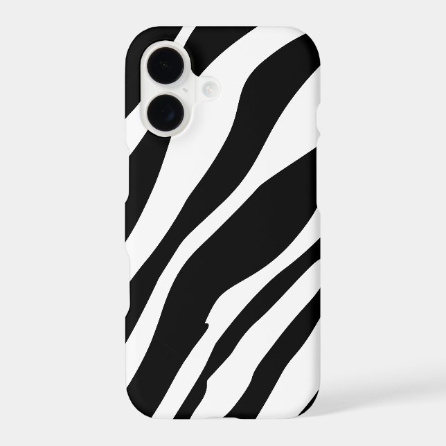 Zebra Stripes Modern Canvas Art Case-Mate iPhone Case (Back)