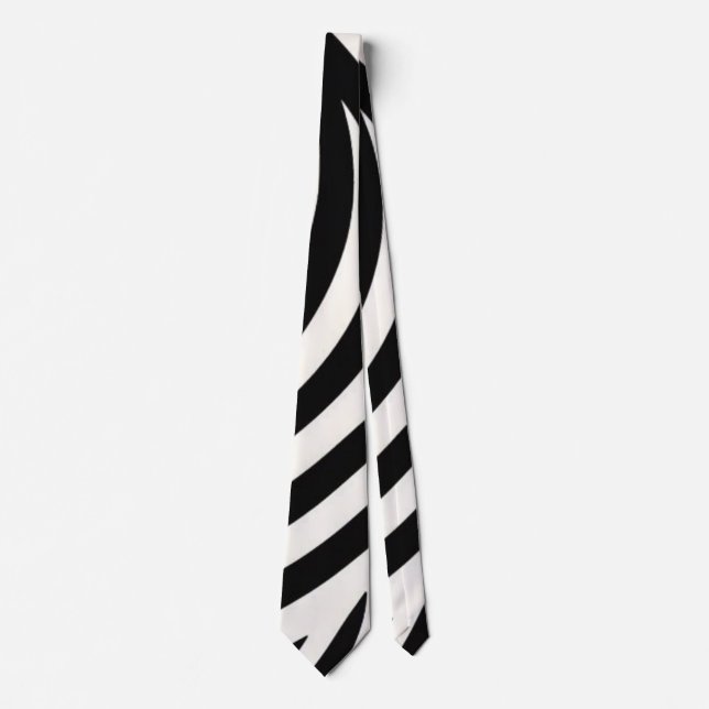 Zebra Stripes Modern Print  Neck Tie (Front)