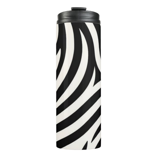 Zebra Stripes Modern Print  Thermal Tumbler (Front)