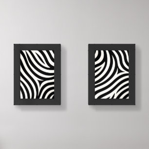 Zebra Stripes Modern Print  Wall Art Sets