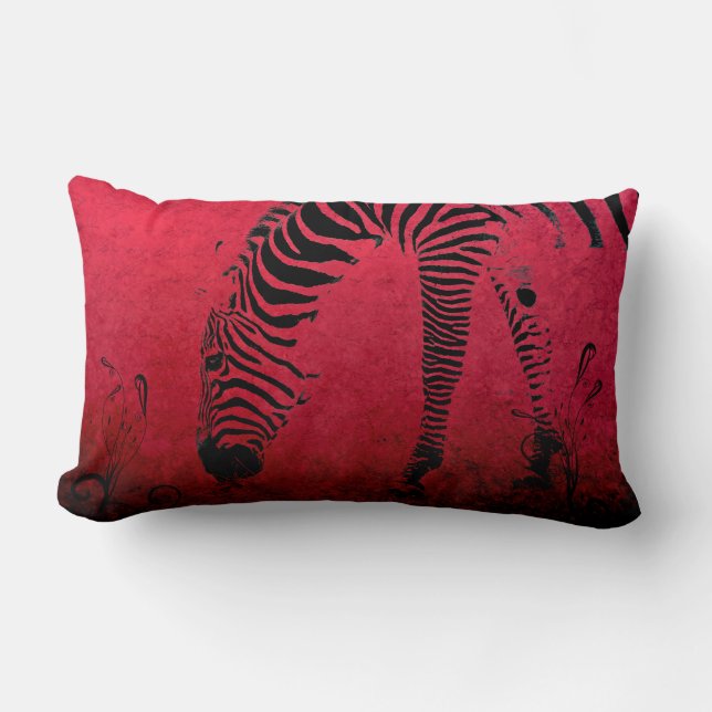 Zebra Stripes on Red Pillows (Front)