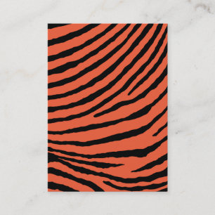 ZEBRA STRIPES: ORANGE and BLACK Business Card