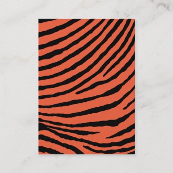Zebra Stripes: Orange And Black Business Card by metroswank at Zazzle
