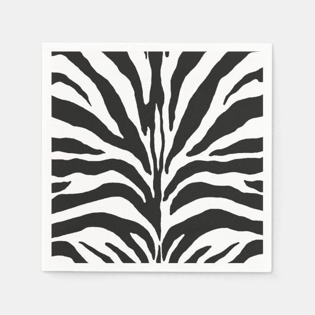 Zebra Stripes Paper Napkins (Front)