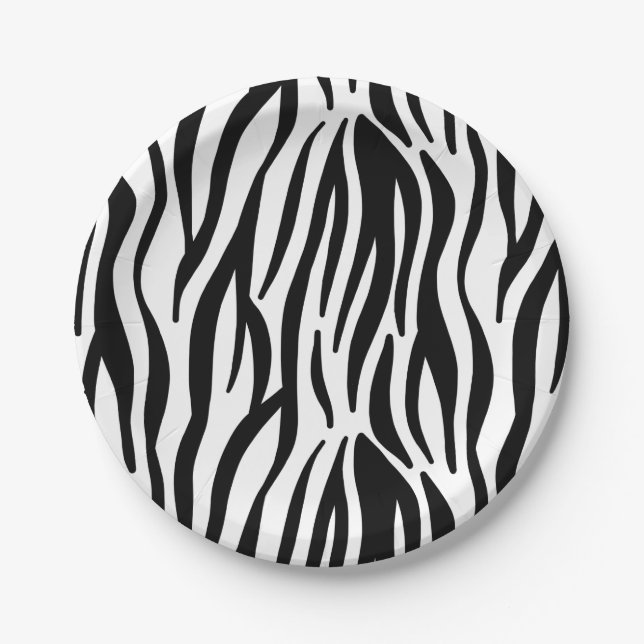 Zebra stripes paper plates (Front)