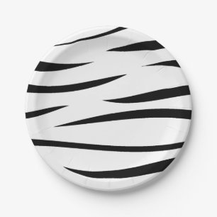 Zebra Stripes Paper Plates