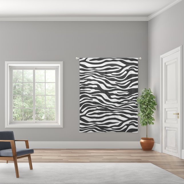 ZEBRA Stripes - Pattern 1 Sheer Curtains (Wide)