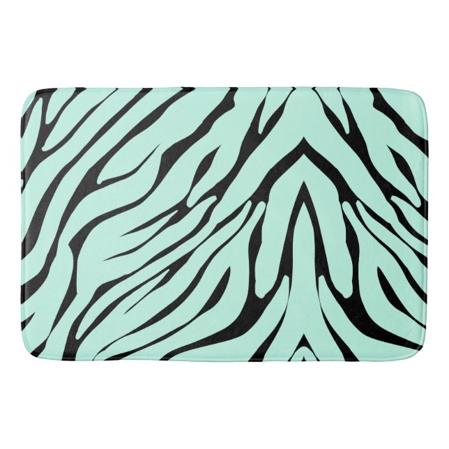 Zebra Stripes Pattern Bath Mat (Front)