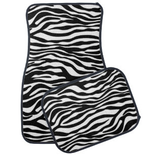 Zebra stripes pattern black & white + your ideas car floor mat