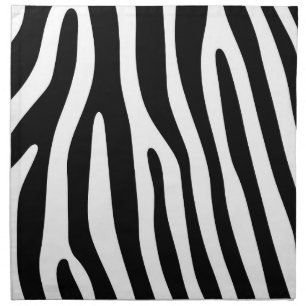 Zebra stripes pattern black & white + your ideas cloth napkin