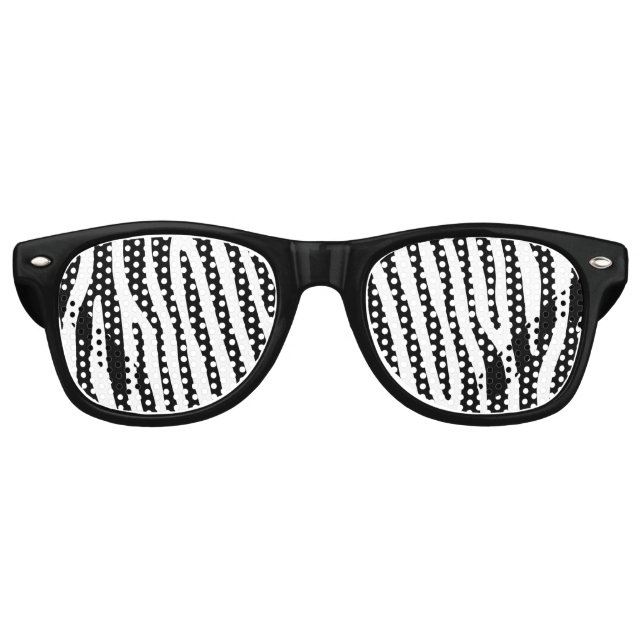 Zebra stripes pattern black white your ideas retro sunglasses
