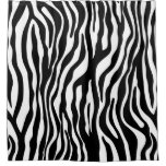 Zebra Stripes Pattern Black &amp; White + Your Ideas Shower Curtain at Zazzle