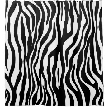 Zebra Stripes Pattern Black & White   Your Ideas Shower Curtain by EDDArtSHOP at Zazzle
