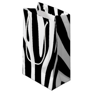 Zebra stripes pattern black & white + your ideas small gift bag